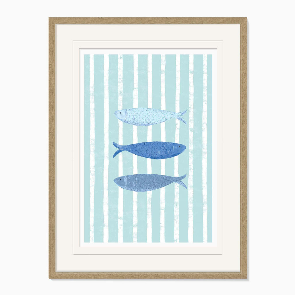 Framed Print-WF1138F - Beach House Fish Large Framed Print-Whistlefish