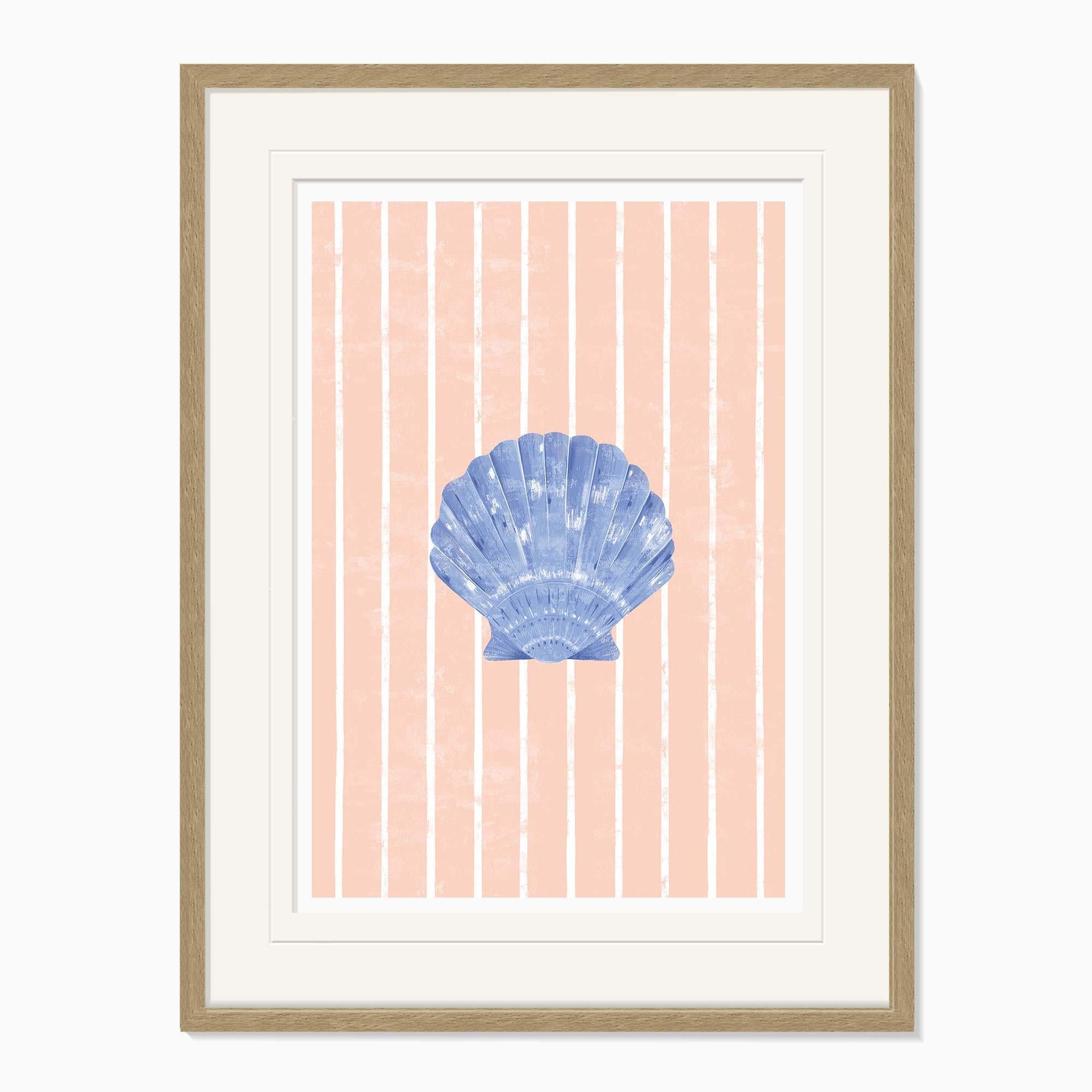 Framed Print-WF1139F - Beach House Shell Large Framed Print-Whistlefish