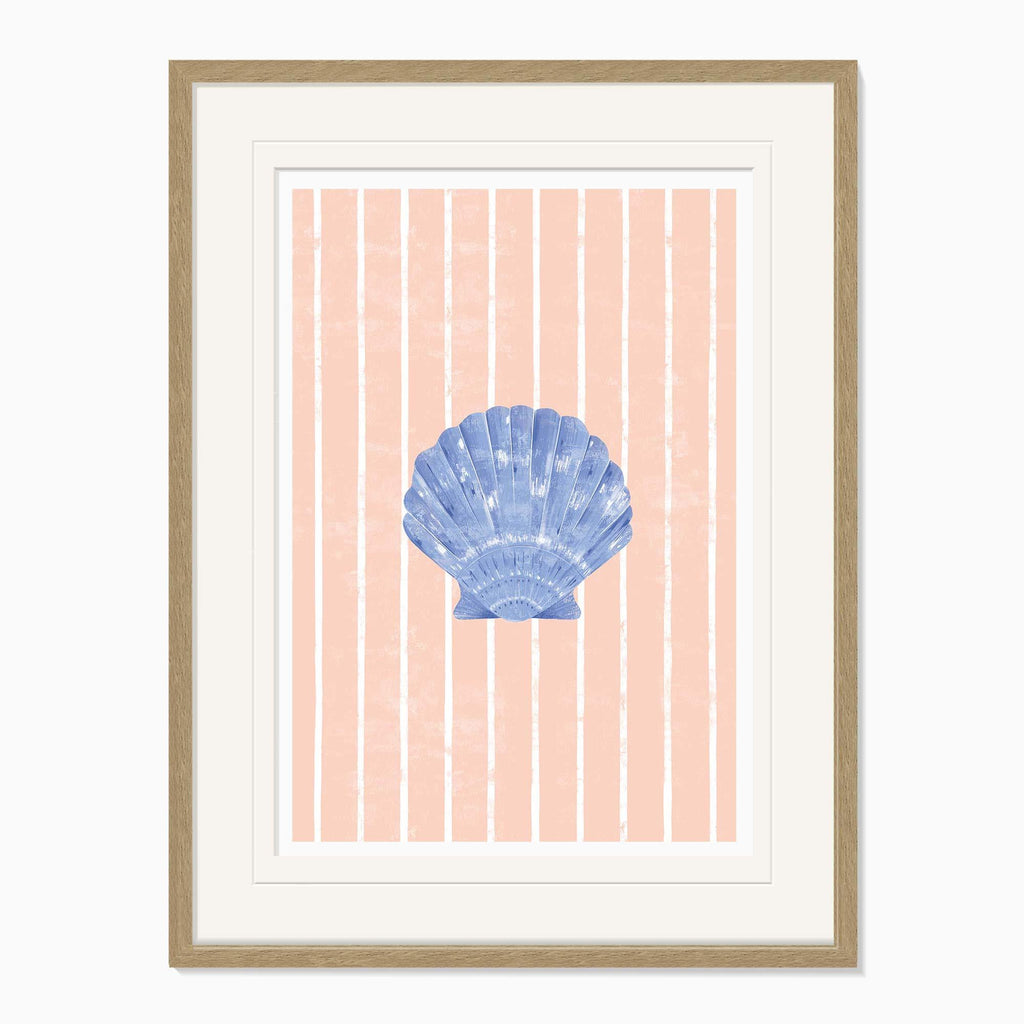 Framed Print-WF1139F - Beach House Shell Large Framed Print-Whistlefish