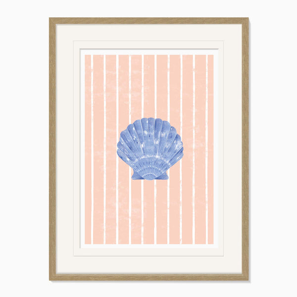 Framed Print-WF1139F - Beach House Shell Large Framed Print-Whistlefish