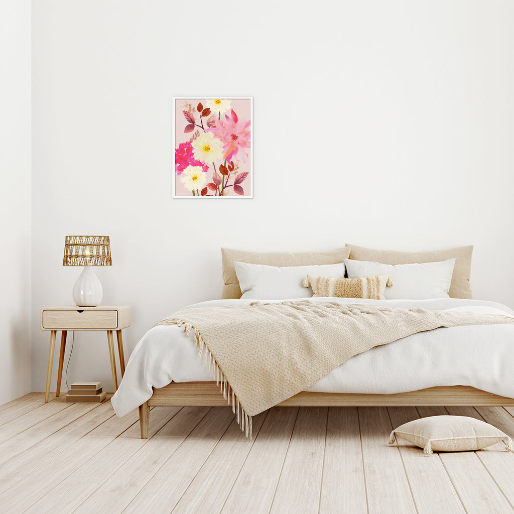 Framed Print-WF1147F - Golden Petal Whispers Framed Print-Whistlefish