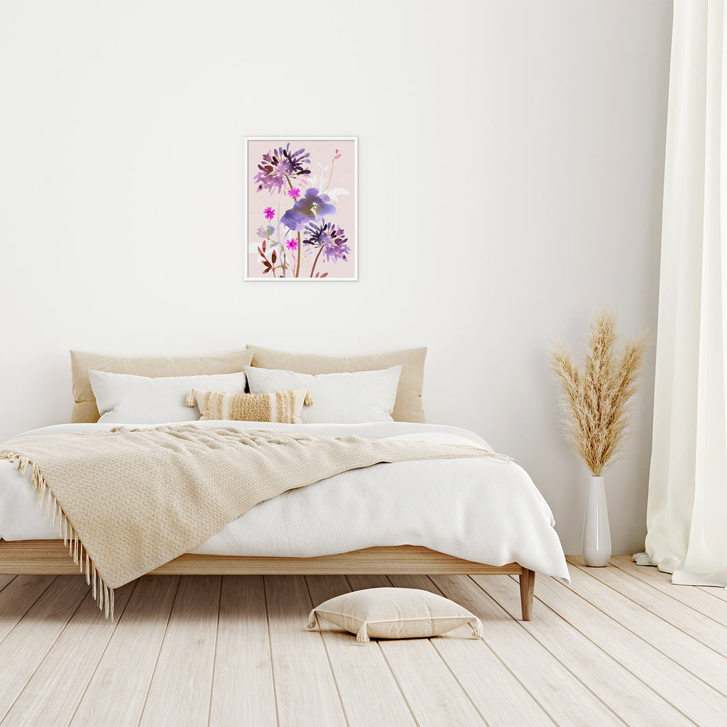 Framed Print-WF1148F - Twilight Garden Glow Framed Print-Whistlefish