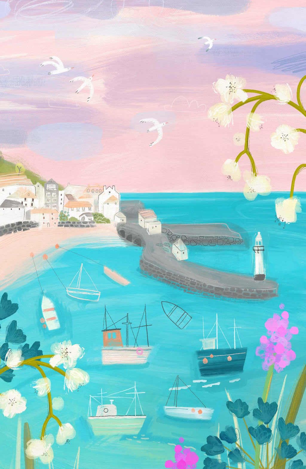 Framed Print-WF1155F - St Ives Spring Light Framed Print-Whistlefish