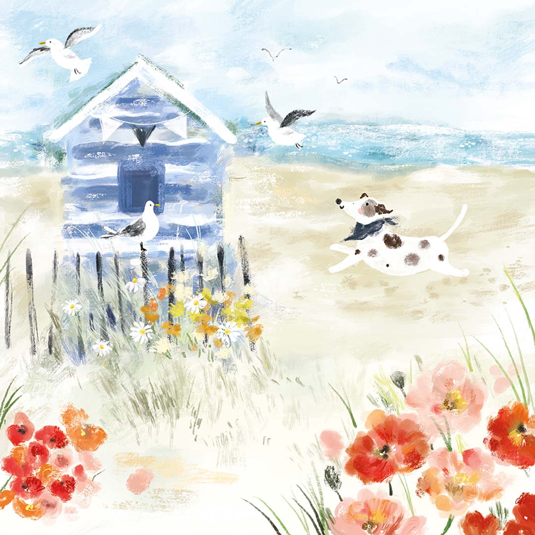 Framed Print-WF1159F - Patch by the Beach Hut Framed Print-Whistlefish