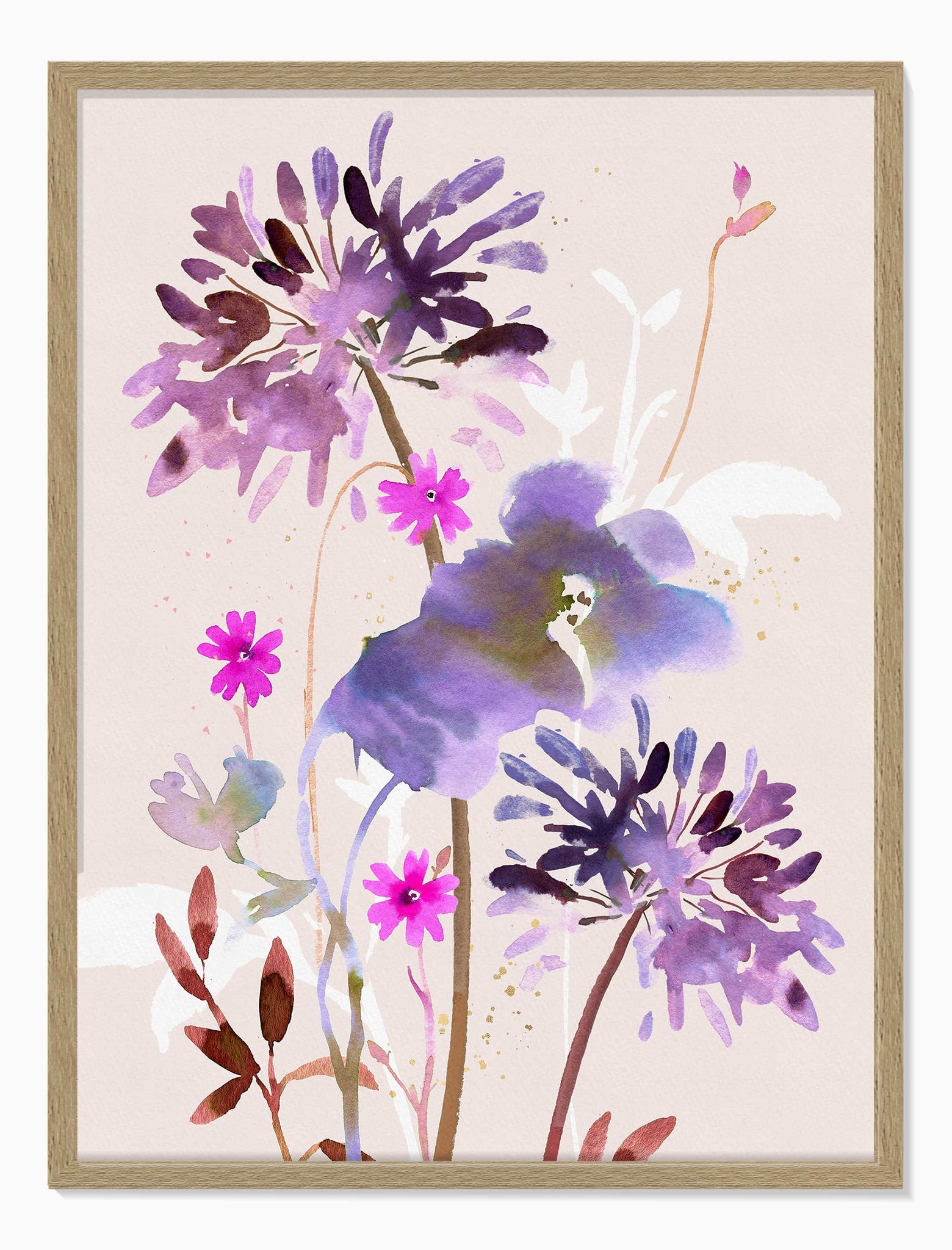 Framed Print-WF1176F - Twilight Garden Glow Large Framed Print-Whistlefish