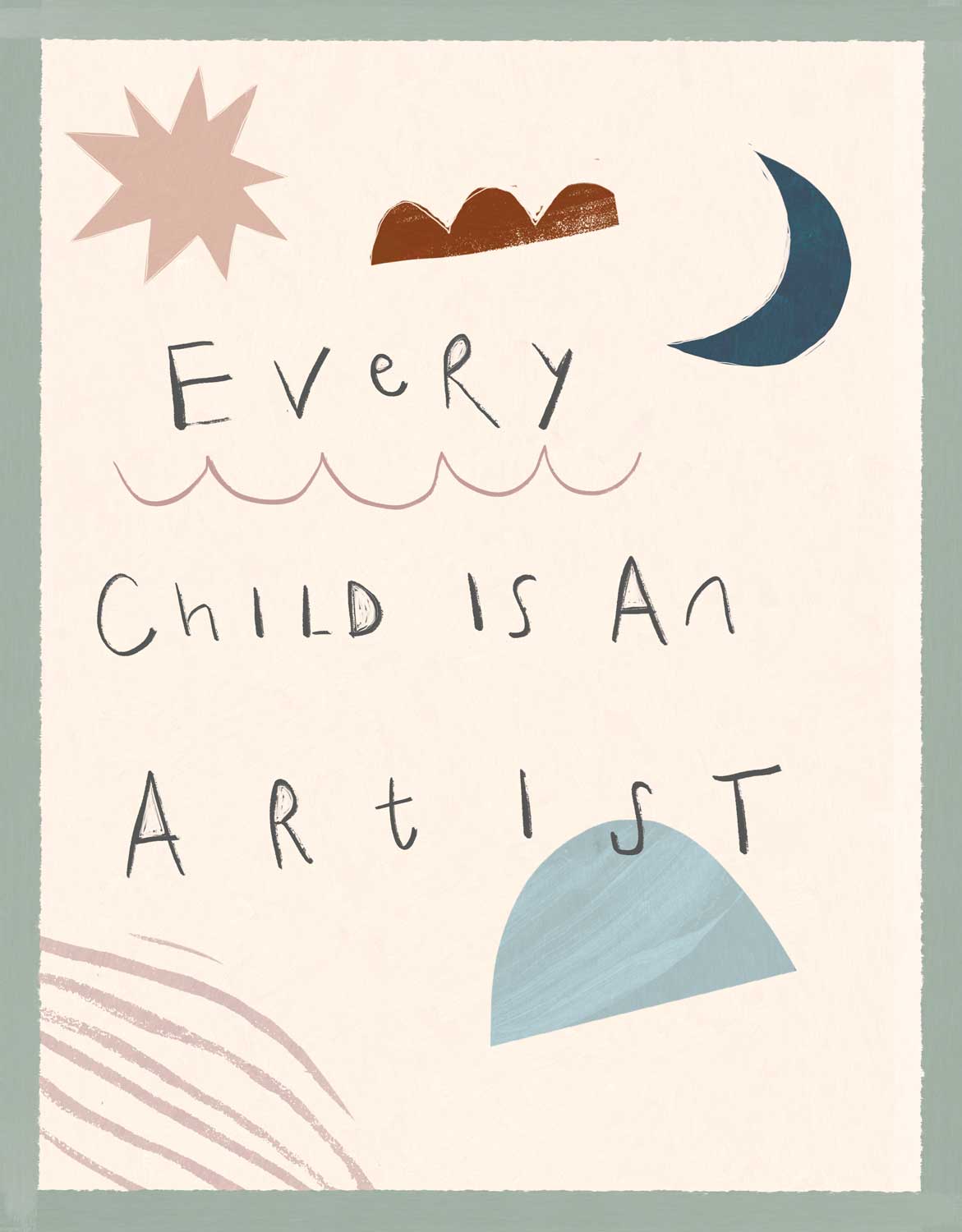 Framed Print-WF1178F - Little Artist Medium Framed Print-Whistlefish
