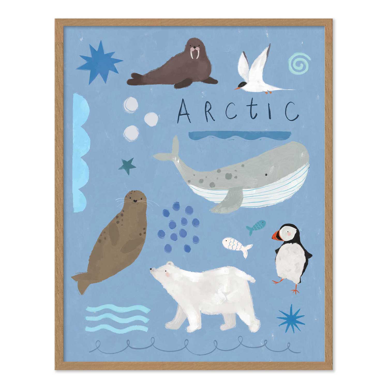 Framed Print-WF1181F - Arctic Explorers Medium Framed Print-Whistlefish