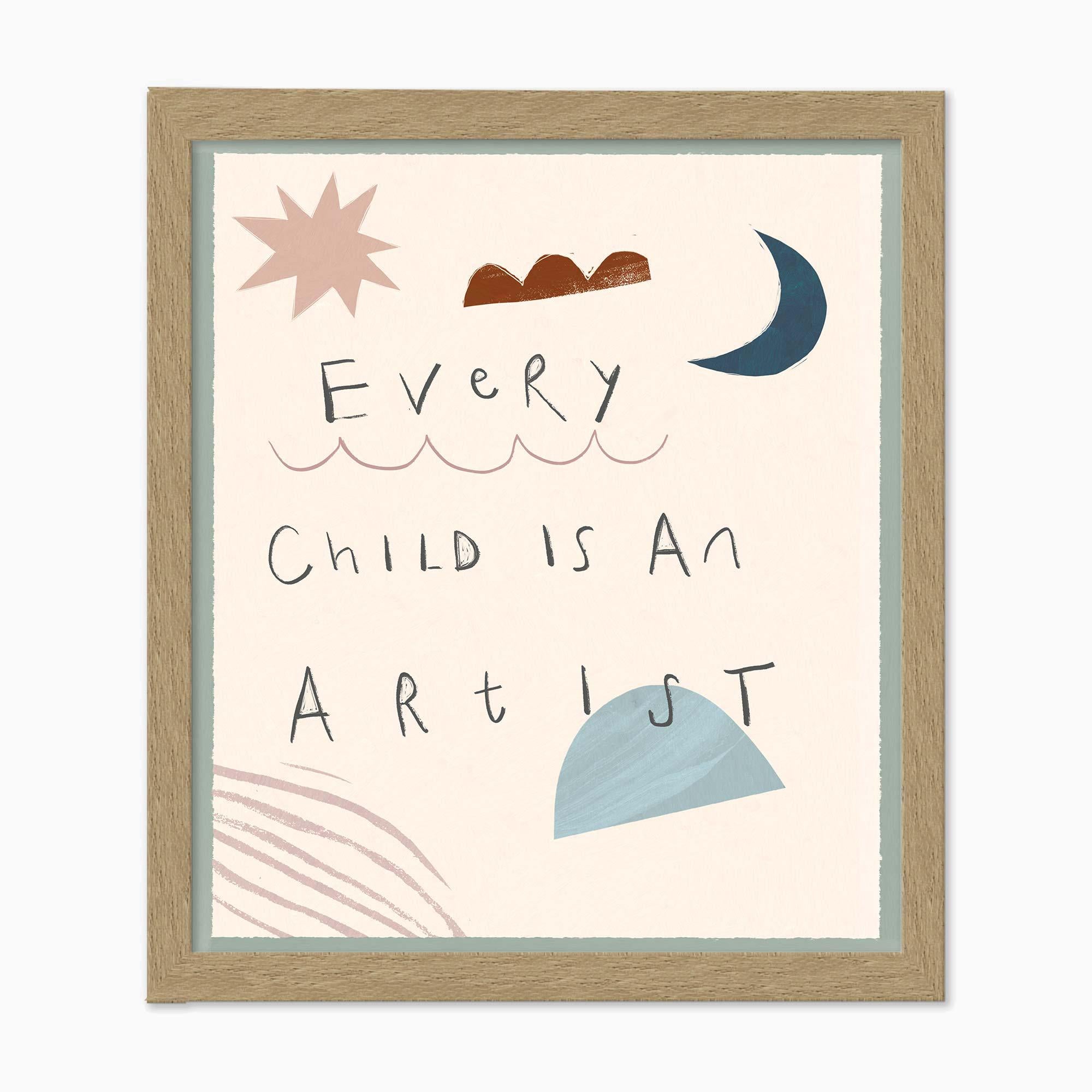 Framed Print-WF1185F - Little Artist Small Framed Print-Whistlefish