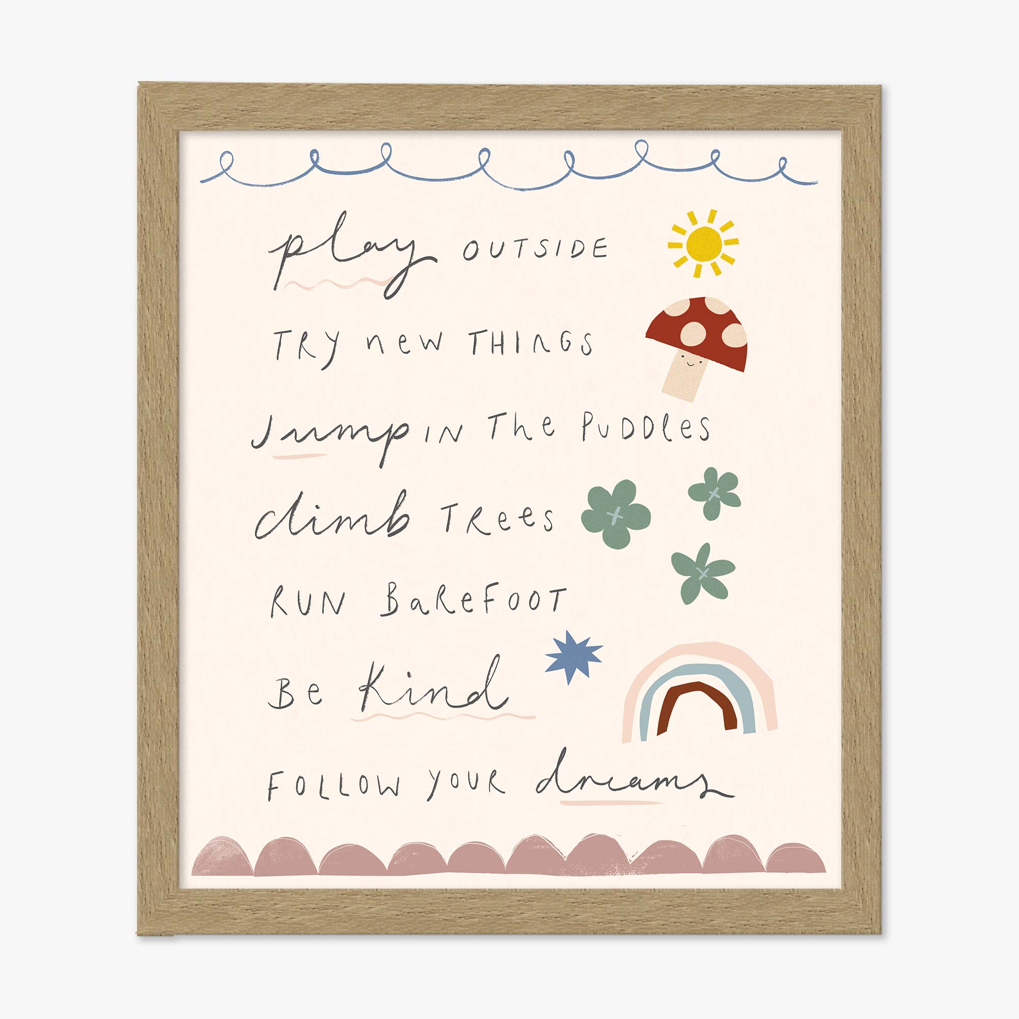 Framed Print-WF1186F - Play Outside Small Framed Print-Whistlefish