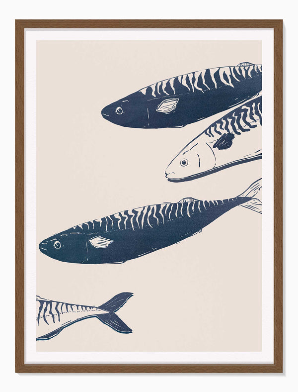 Framed Print-WF1196F - Mackerel Large Framed Print-Whistlefish