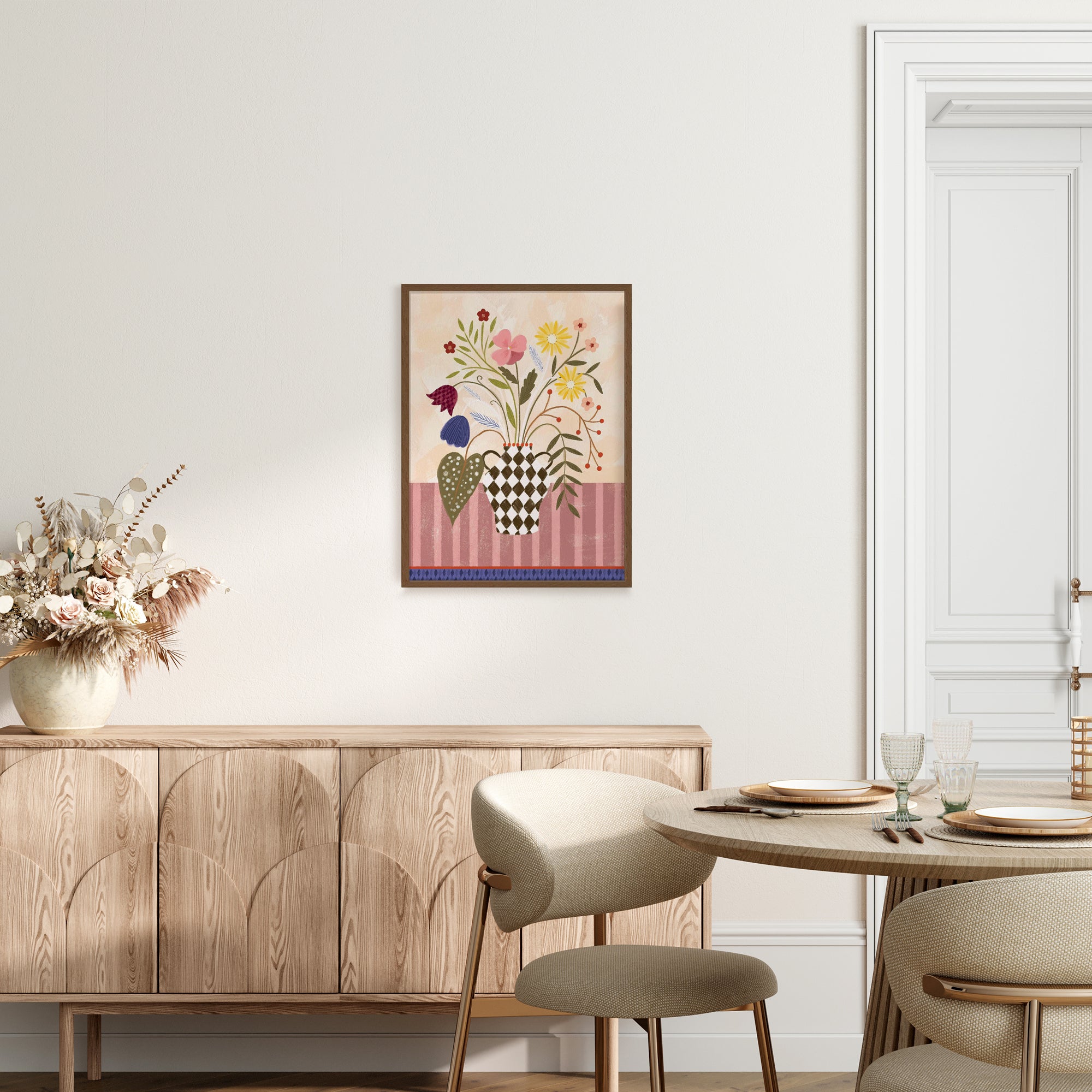 Framed Print-WF1203F - Sunflower Blooms Large Framed Print-Whistlefish