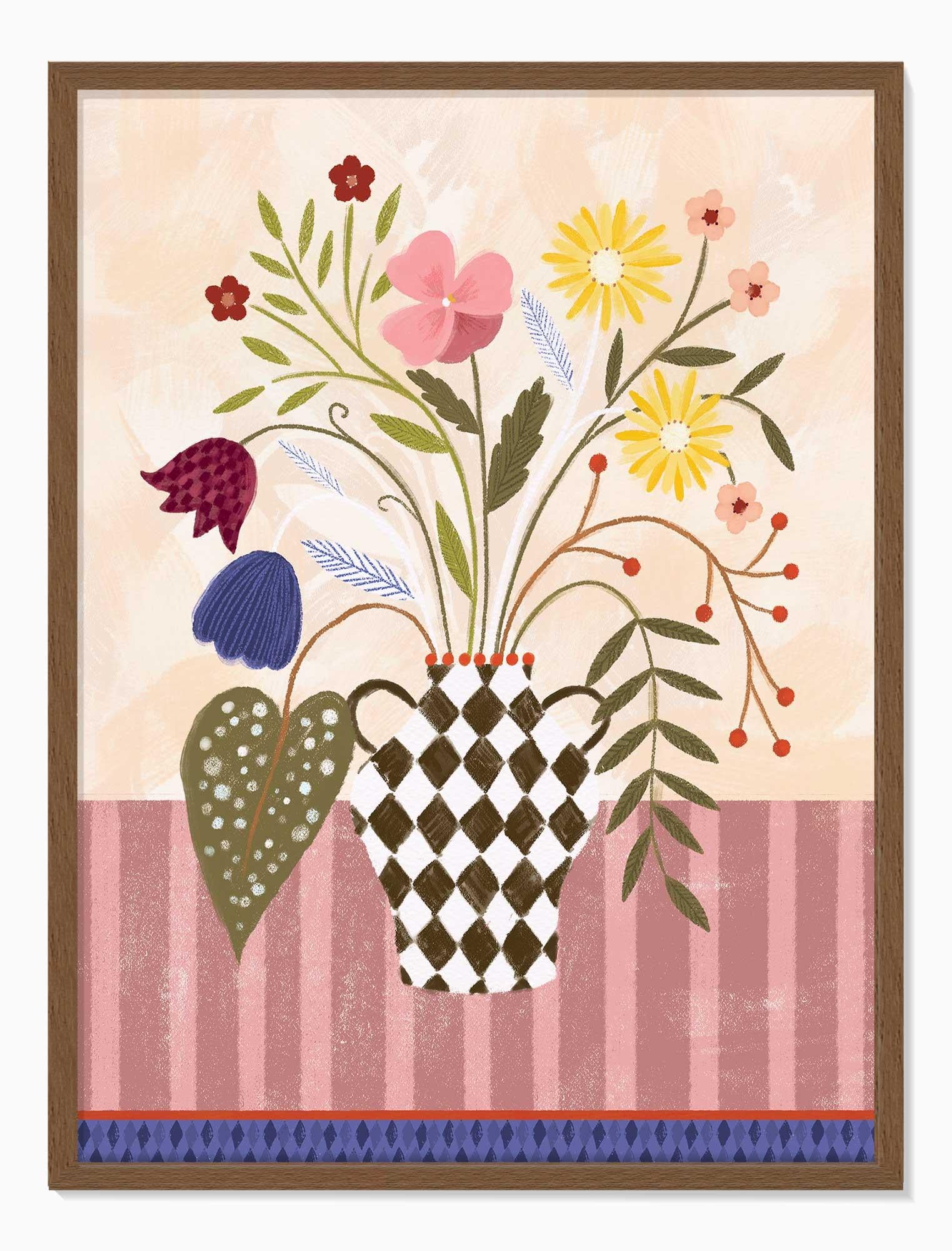 Framed Print-WF1203F - Sunflower Blooms Framed Print-Whistlefish