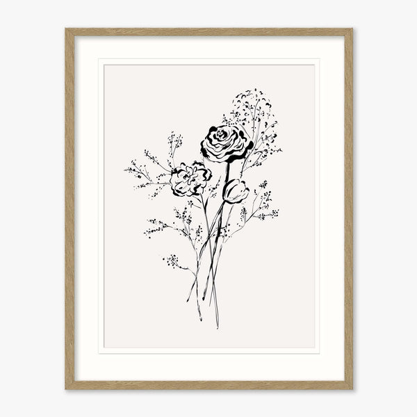 Framed Print-WF1205F - Wild Rose Stem Framed Print-Whistlefish