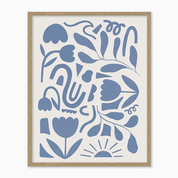 Framed Print-WF1219F - Abstract Blooms Framed Print-Whistlefish