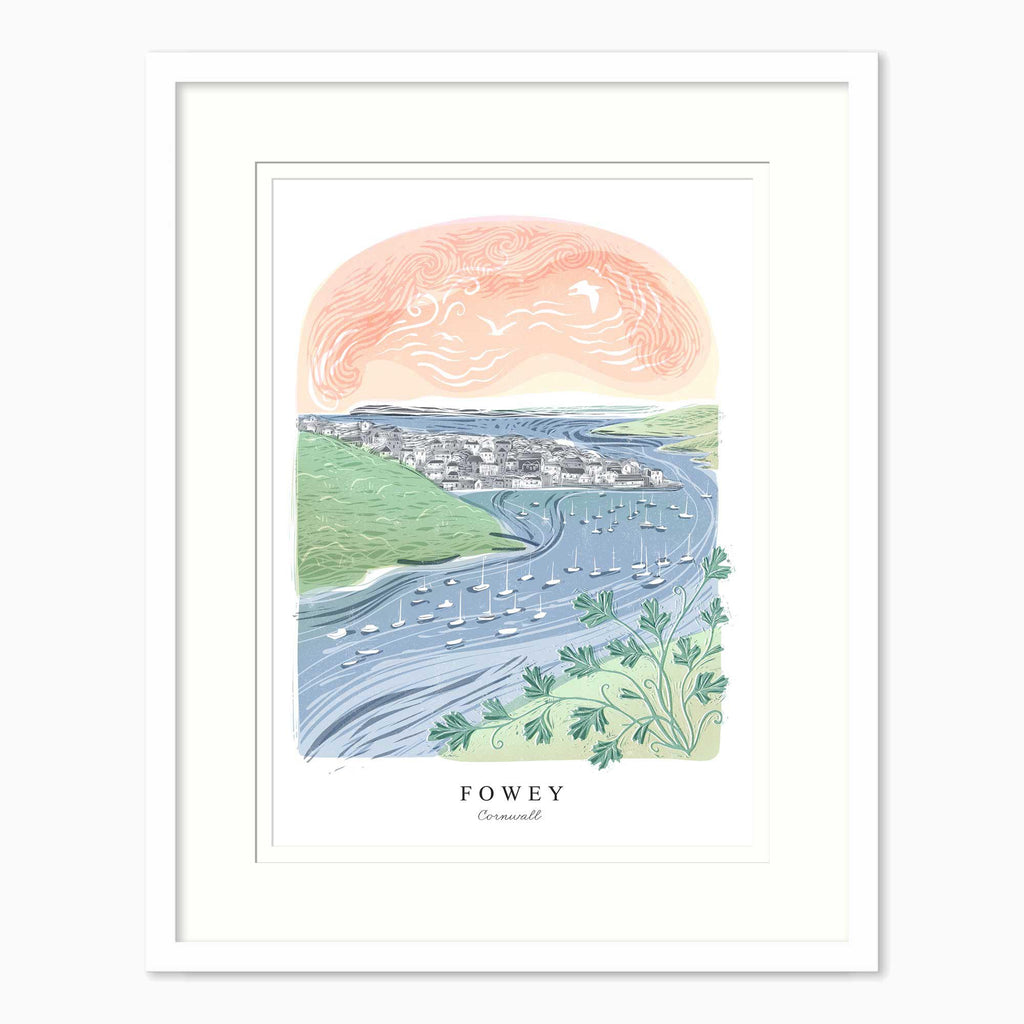 Framed Print-WF1230F - Fowey Lino Small Framed Print-Whistlefish