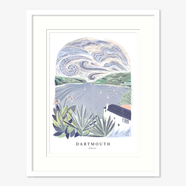 Framed Print-WF1242F - Dartmouth Lino Small Framed Print-Whistlefish