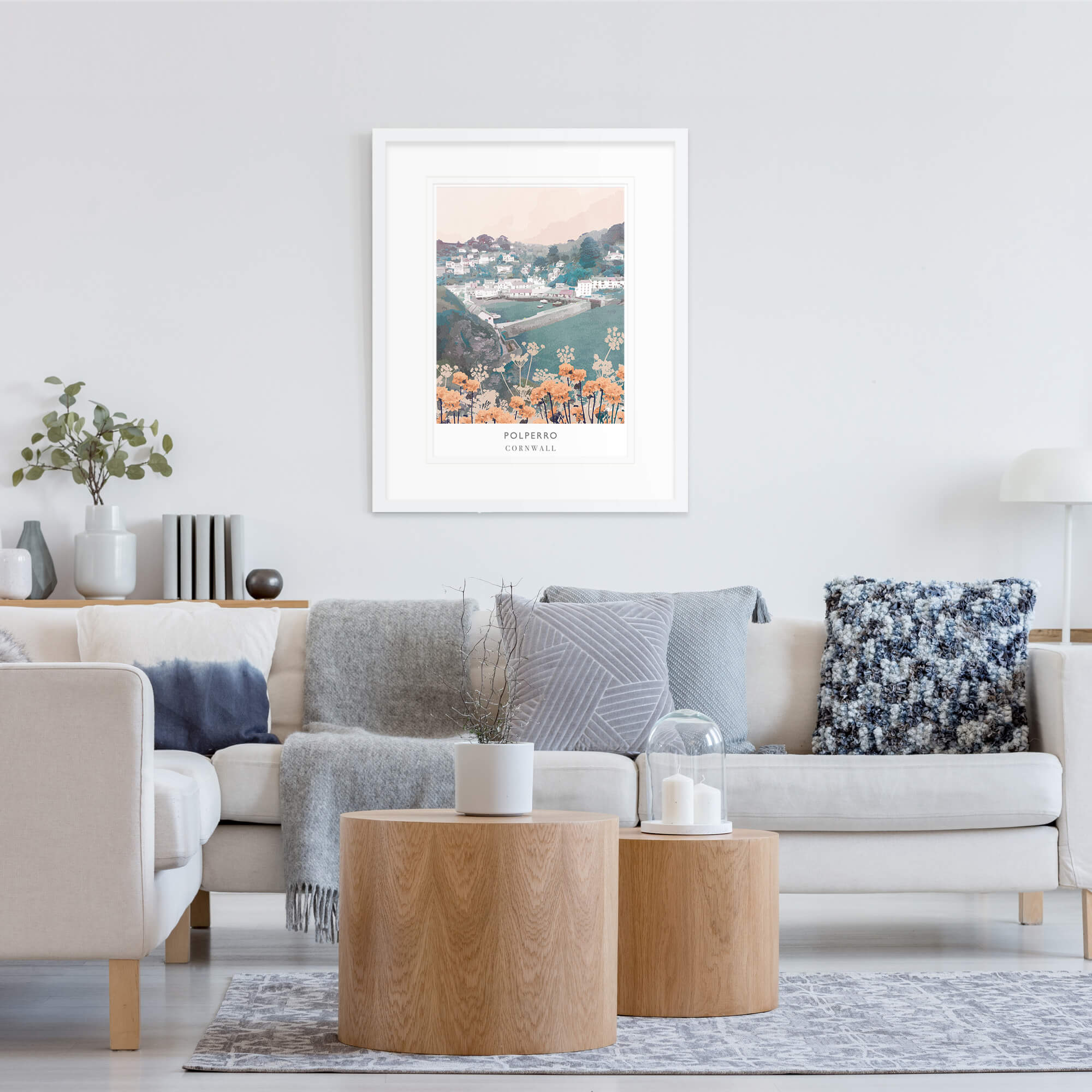 Framed Print-WF126F - Polperro-Whistlefish