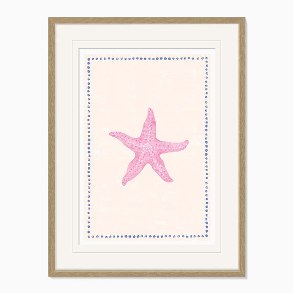 Framed Print-WF1272F - Beach House Starfish Small Framed Print-Whistlefish