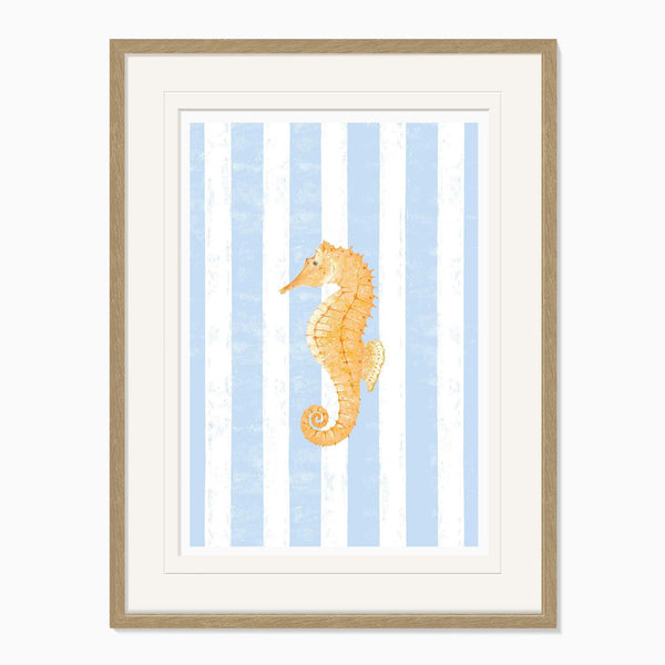 Framed Print-WF1273F - Beach House Seahorse Small Framed Print-Whistlefish