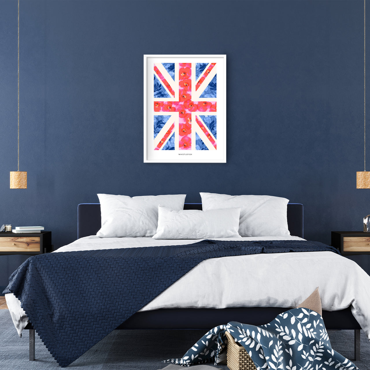 Framed Print-WF1296LF - Poppy Union Jack Large Framed Print-Whistlefish