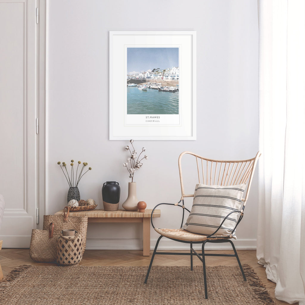Framed Print-WF135F - St Mawes Framed Print Small-Whistlefish