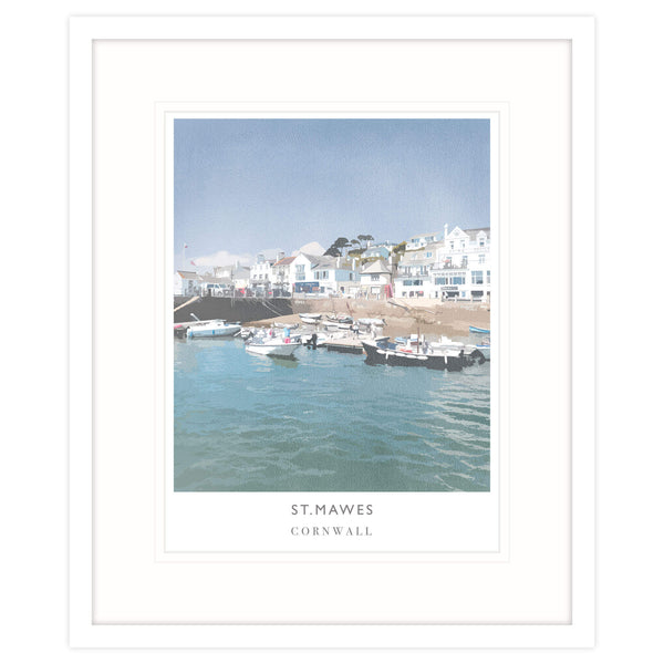 Framed Print-WF135F - St Mawes Framed Print Small-Whistlefish