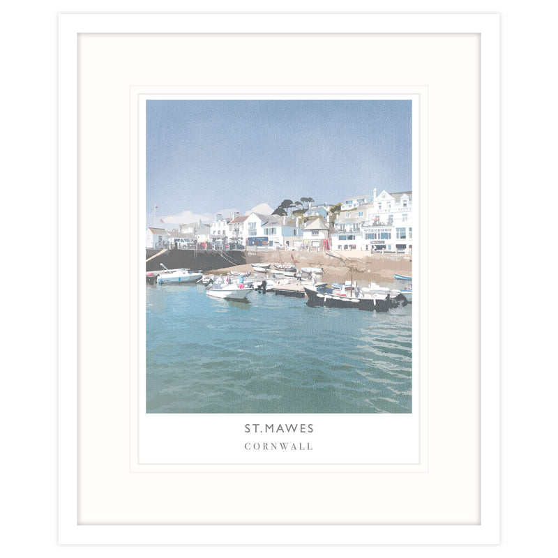 Framed Print-WF139F - St Mawes Medium Framed Print-Whistlefish