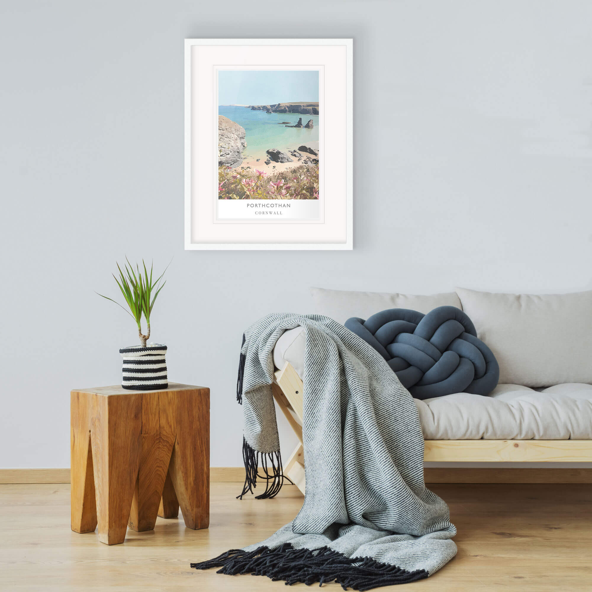 Framed Print-WF173F - Porthcothan Framed Print-Whistlefish