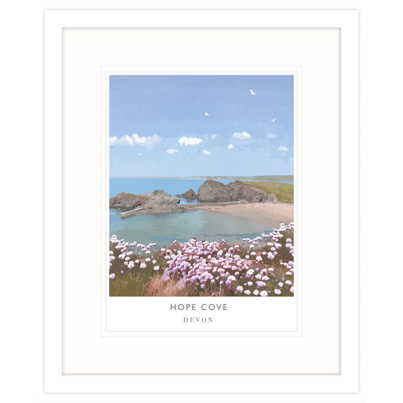 Framed Print-WF220F - Hope Cove-Whistlefish