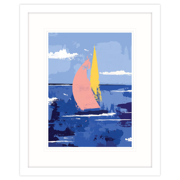 Framed Print-WF334F - Salcombe Sailing-Whistlefish