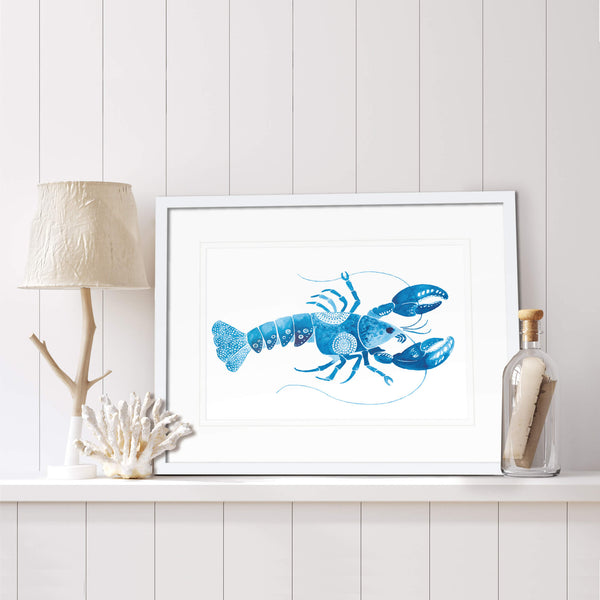 Framed Print-WF35F - Lobster Framed Print-Whistlefish