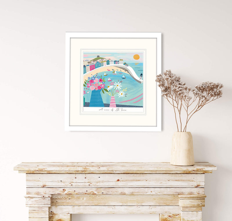 Framed Print-WF607F - A View of St Ives Framed Print-Whistlefish