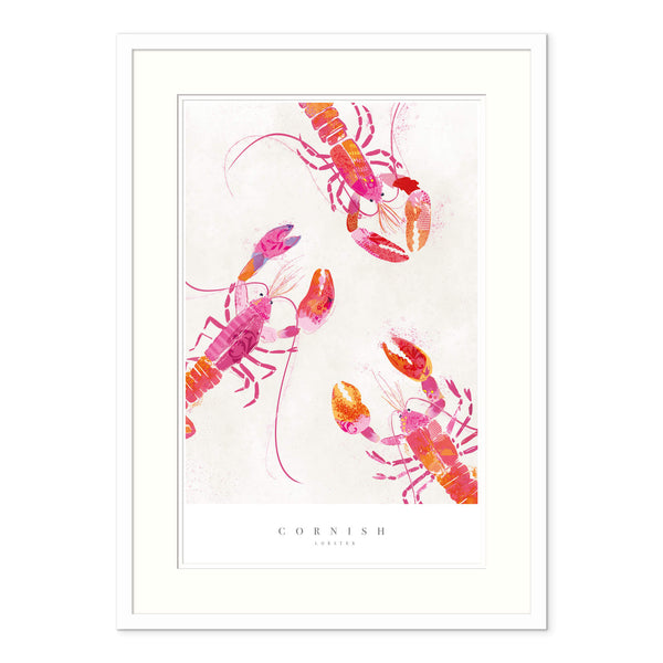 Framed Print - WF618F - Cornish Lobsters Large Framed Print - Cornish Lobsters Large Framed Print - Cornish Art Print - Whistlefish