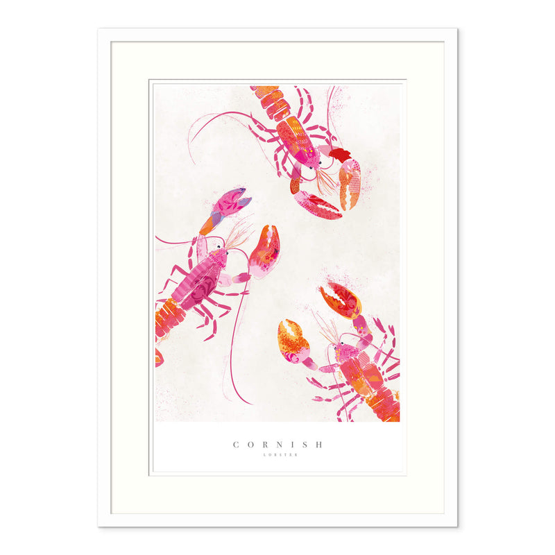 Framed Print-WF618F - Cornish Lobsters Large Framed Print-Whistlefish