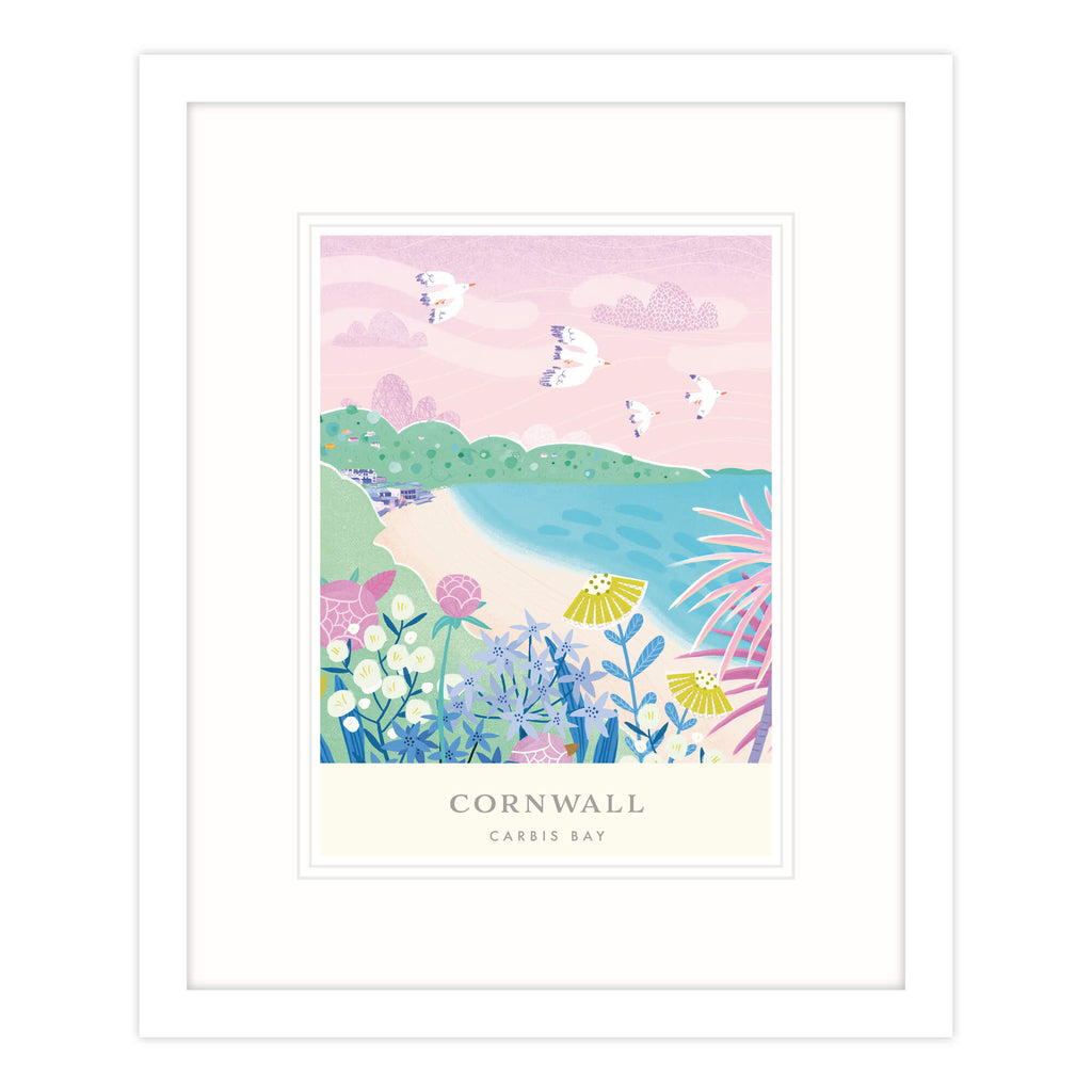 Framed Print-WF663F - Carbis Bay Brights Med Framed Print-Whistlefish