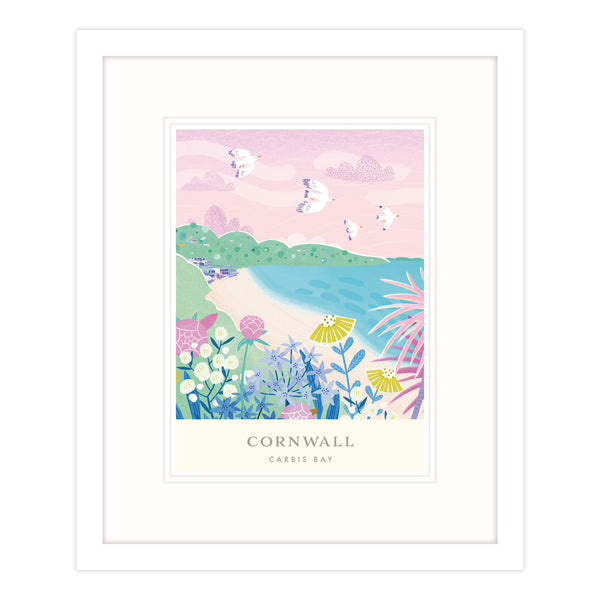 Framed Print-WF663F - Carbis Bay Brights Med Framed Print-Whistlefish