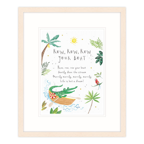 Framed Print-WF680F - Row Row Row your Boat Framed Print-Whistlefish