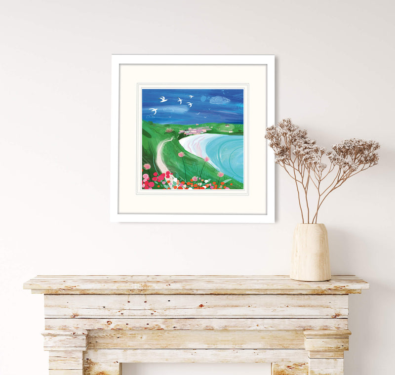 Framed Print-WF685F - View to Carbis Bay Small Framed Print-Whistlefish