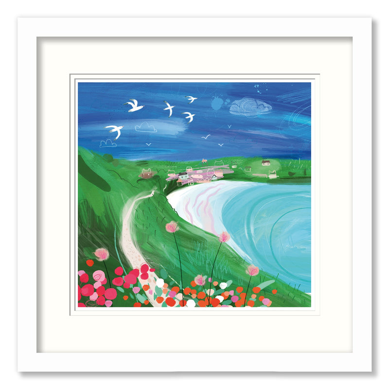 Framed Print - WF685F - View to Carbis Bay Small Framed Print - View to Carbis Bay Small Framed Print - Coastal Art - Whistlefish