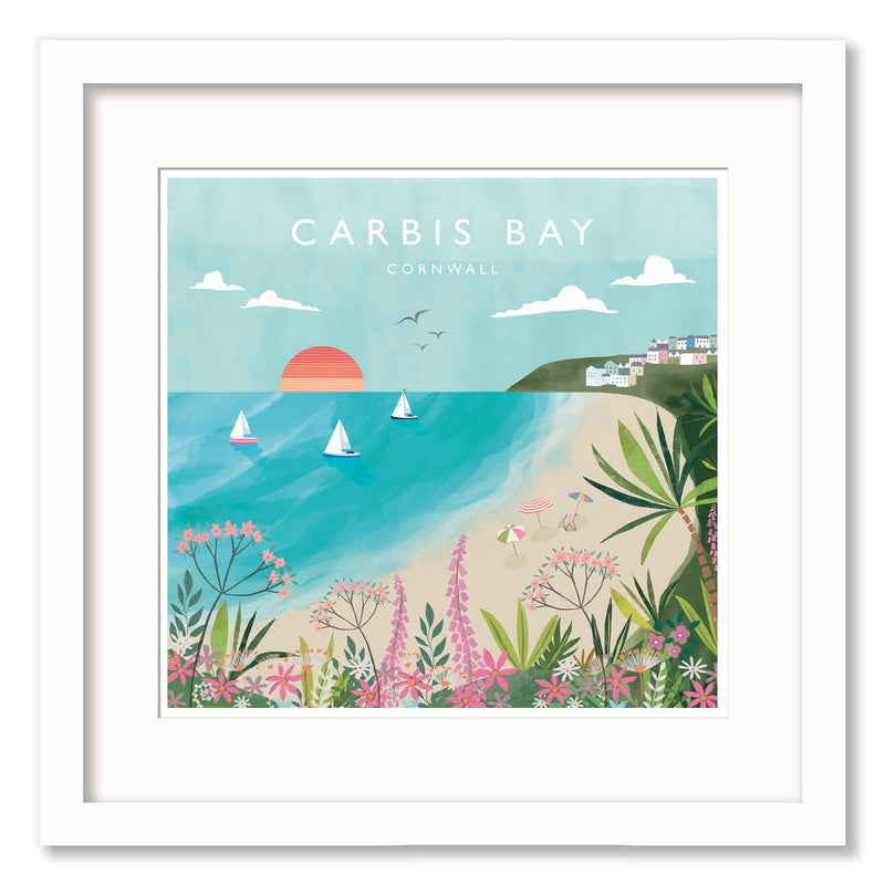 Framed Print-WF694F - Carbis Bay Small Framed Print-Whistlefish