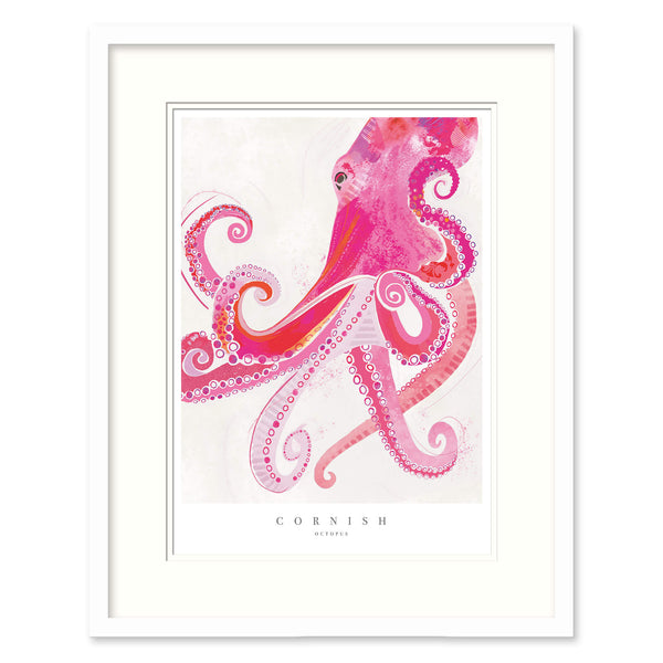 Framed Print-WF708F - Cornish Octopus Small Framed Print-Whistlefish