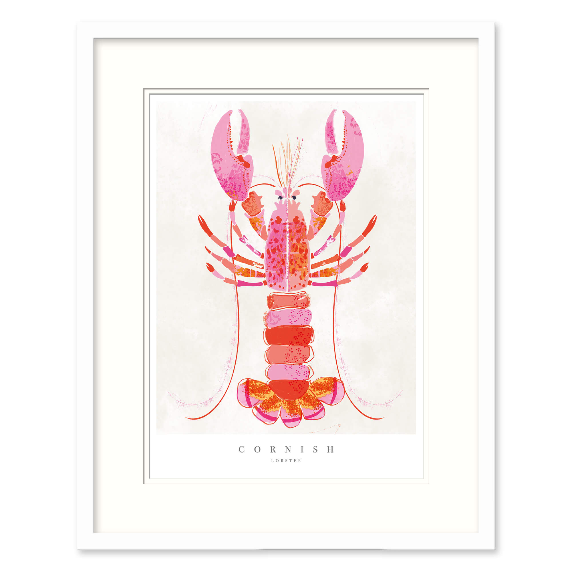 Framed Print-WF709F - Cornish Lobster Small Framed Print-Whistlefish