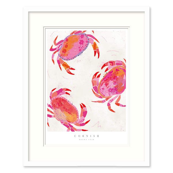 Framed Print-WF712F - Cornish Crabs Small Framed Print-Whistlefish