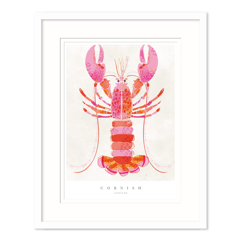 Framed Print-WF717F - Cornish Lobster Medium Framed Print-Whistlefish