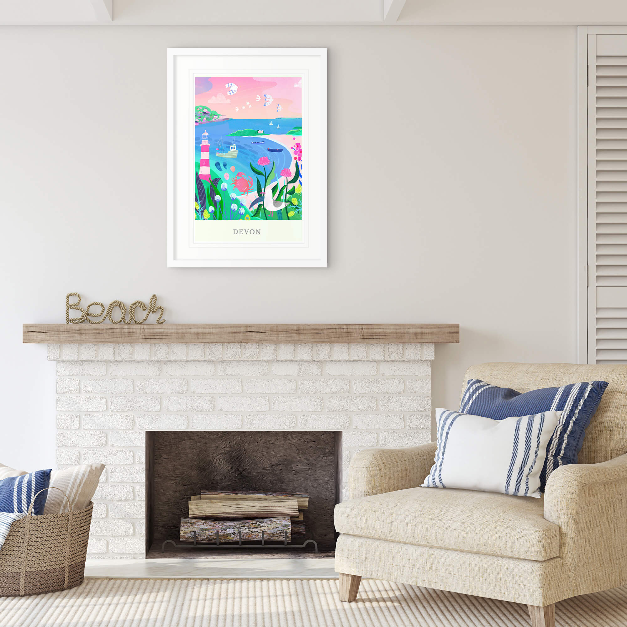 Framed Print-WF781F - Devon Brights Framed Print-Whistlefish