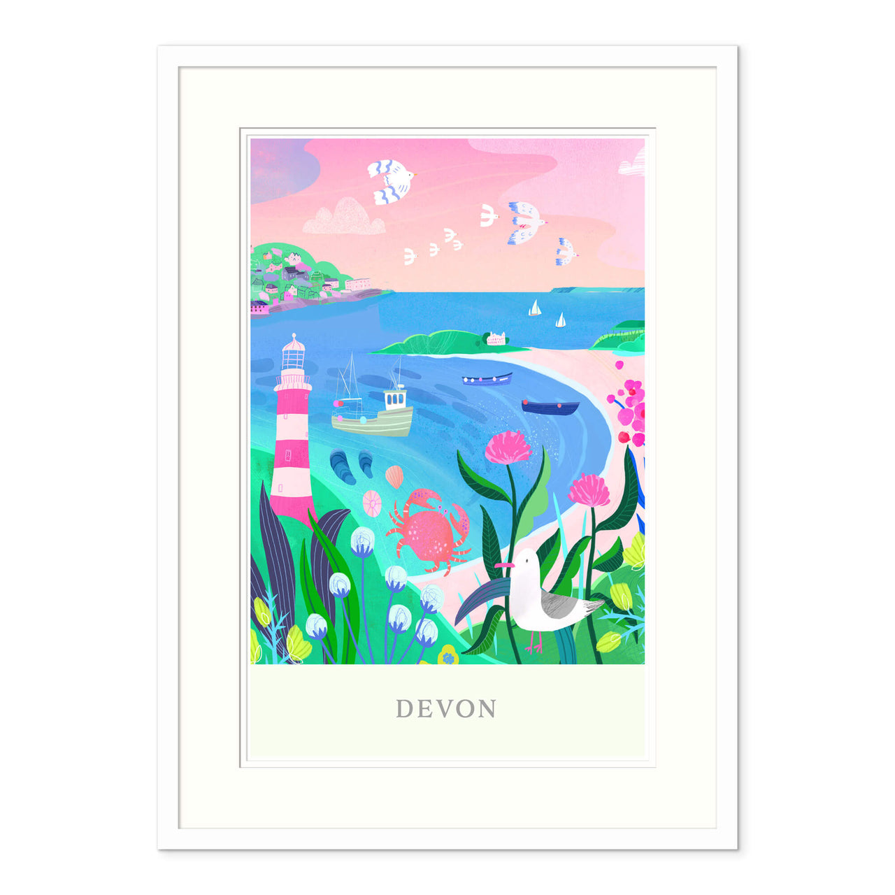 Framed Print-WF781F - Devon Brights Framed Print-Whistlefish