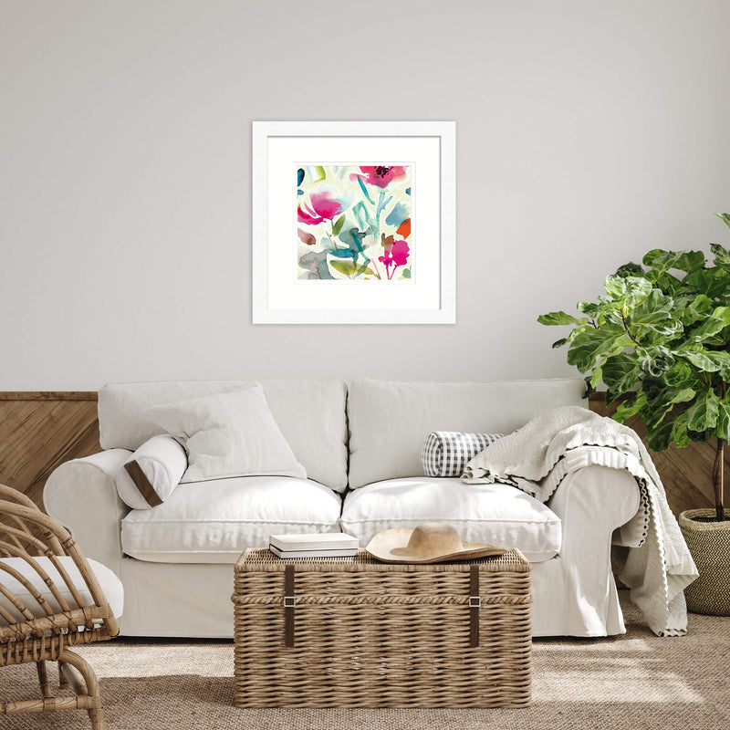 Framed Print-WF804F - Watercolour Blooms Medium-Whistlefish