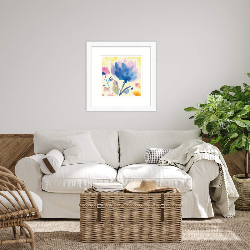 Framed Print-WF807F - Blue Bloom Medium-Whistlefish