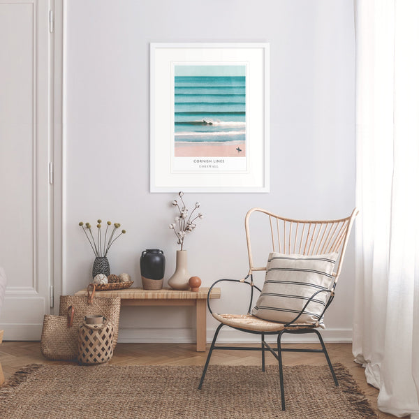 Framed Print-WF80F - Cornish Lines Framed Print-Whistlefish