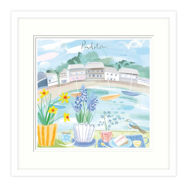 Framed Print-WF865F - Padstow Window View Small Framed Print-Whistlefish